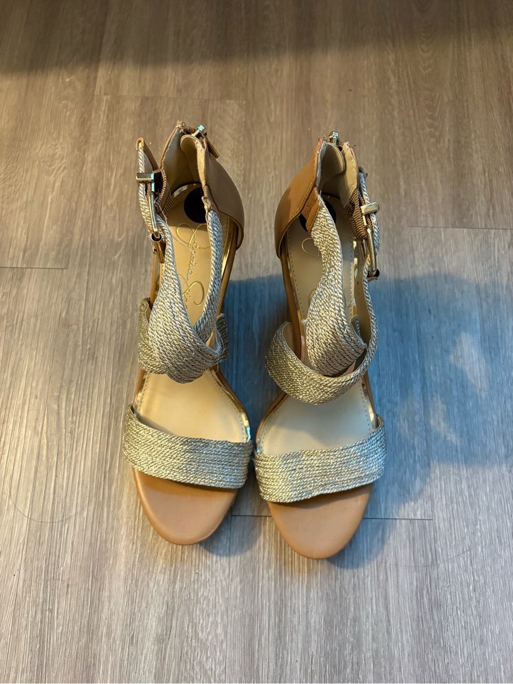 Gold Wedge Platform Sandals ✨